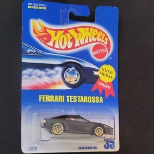 Hot Wheels Ferrari Testarossa Toy Car - Black